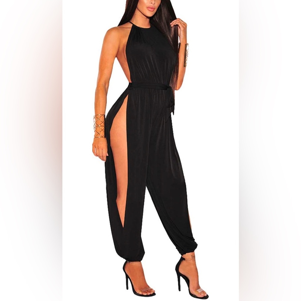 Women’s One Piece Jumpsuit with High Split